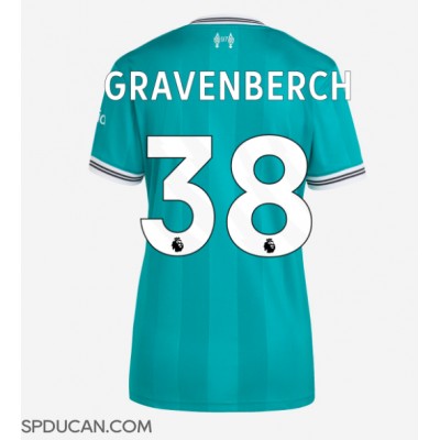 Zenski Nogometni Dres Liverpool Ryan Gravenberch #38 Rezervni 2025-26 Kratak Rukav Zenski Nogometni Dres Liverpool Ryan Gravenberch #38 Rezervni 2025-26 Kratak Rukav